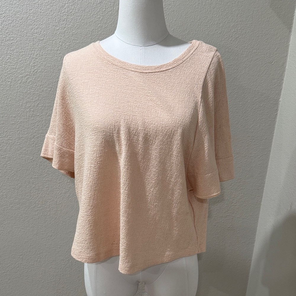 Madewell Peach/Light Pink Women's Crepe Material Top Size M